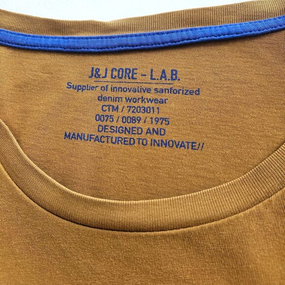 JACK & JONES Mens Workwear Yellow T-Shirt SMALL DENIM WORKWEAR - Picture 7 of 8